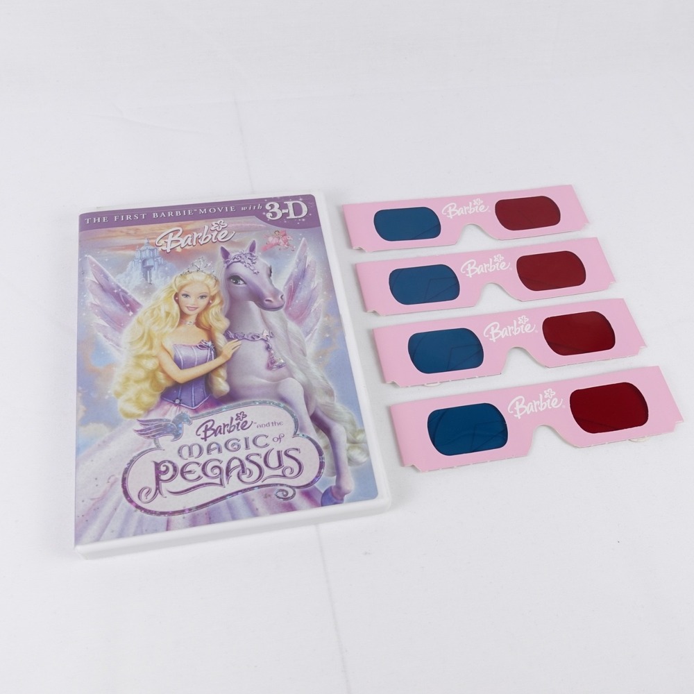 Barbie and the Magic of Pegasus 3D (DVD, 2005) with Original Barbie 3D Glasses
